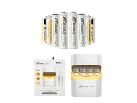 Brica B-Steady PRO 1.5V AA x8 Li-Ion Rechargeable Battery with Charger Dock